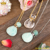 Labradorite Amazonite Diffuser Perfume Bottle Necklace