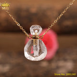 Labradorite Amazonite Diffuser Perfume Bottle Necklace