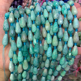 Labradorite Amethyst Amazonite Stone Beads 15'' Faceted Drop DIY Loose Beads