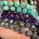 Labradorite Amethyst Amazonite Stone Beads 15'' DIY Loose Beads Jewelry Making