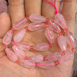 Labradorite Amethyst Rose Quartz Stone Beads 15'' Faceted Drop DIY Loose Beads