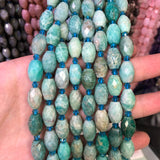 Labradorite Barrel Beads 10x14mm Rice Shape Loose Spacer Stone Beads DIY Jewelry