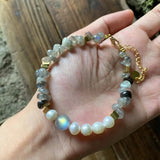 Labradorite Citrine Amethyst Bracelet Stone Jewelry