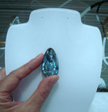 Natural Labradorite Carved Guanyin Pendant 41*24*8mm