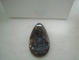 Natural Labradorite Carved Guanyin Pendant 41*24*8mm