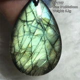 Labradorite Crystal Necklace Pendant Silver Yellow Moonstone Stone AAAAA