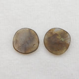 Labradorite Earring Beads 15x15x3mm Stone for Earrings Making