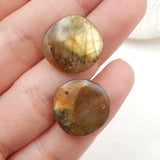 Labradorite Earring Beads 15x15x3mm Stone for Earrings Making