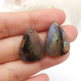 Labradorite Earring Beads for Jewelry Making