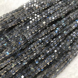 Labradorite Faceted Cube 3.3mm Beads for DIY Jewelry Making