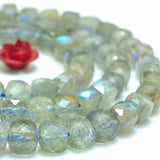 Labradorite Faceted Cube Beads Bracelet Necklace DIY