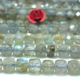 Labradorite Faceted Cube Beads Bracelet Necklace DIY