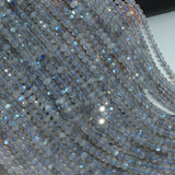 Labradorite Faceted Rondelle Beads 2x3mm