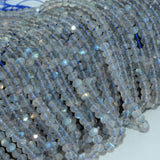 Labradorite Faceted Rondelle Beads 2x3mm