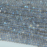 Labradorite Faceted Rondelle Beads 2x3mm