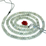 Labradorite Faceted Rondelle Loose Beads Semi Precious Stone