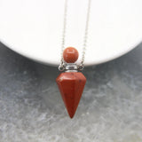 Labradorite/Fluorite Faceted Point Pendulum Perfume Bottle Necklace