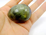 Labradorite Gem Stone Eggs Polished Chlorophane Massage Chakra Healing Reiki