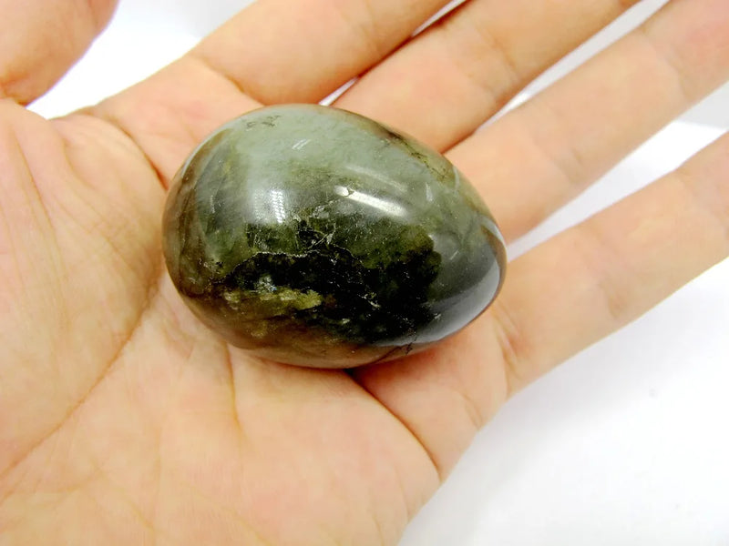 Labradorite Gem Stone Eggs Polished Chlorophane Massage Chakra Healing Reiki