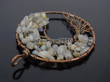 Labradorite Chakra Beads Tree of Life Pendant Necklace Set