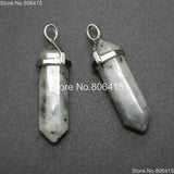 Labradorite Hexagonal Crystal Pointed Pendant 10Pcs/Pack