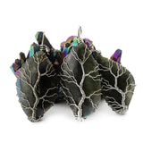 Labradorite Life Tree Gun-black Pendant Necklace