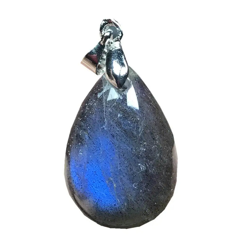 Labradorite Necklace Pendant Jewelry 21x15x7mm Beads Silver Moonstone AAAAA