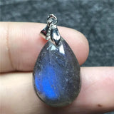 Labradorite Necklace Pendant Jewelry 21x15x7mm Beads Silver Moonstone AAAAA