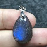 Labradorite Necklace Pendant Jewelry 21x15x7mm Beads Silver Moonstone AAAAA