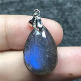 Labradorite Necklace Pendant Jewelry 21x15x7mm Beads Silver Moonstone AAAAA