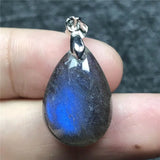 Labradorite Necklace Pendant Jewelry 21x15x7mm Beads Silver Moonstone AAAAA