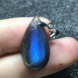 Labradorite Necklace Pendant Crystal 24x13x6mm Silver Moonstone Gemstone