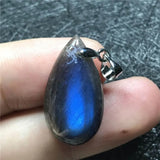 Labradorite Necklace Pendant Crystal 24x13x6mm Silver Moonstone Gemstone