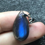 Labradorite Necklace Pendant Crystal 24x13x6mm Silver Moonstone Gemstone