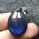 Labradorite Pendant Necklace Silver Moonstone Gemstone