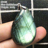 Labradorite Pendant Yellow Light Crystal Reiki Healing Moonstone Jewelry