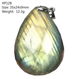 Labradorite Pendant Yellow Light Crystal Reiki Healing Moonstone Jewelry