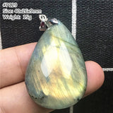 Labradorite Pendant Yellow Light Crystal Reiki Healing Moonstone Jewelry