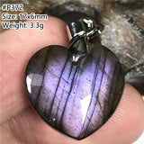 Labradorite Heart Pendant Jewelry Crystal Love Gift Silver