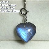 Labradorite Heart Pendant Jewelry Crystal Love Gift Silver