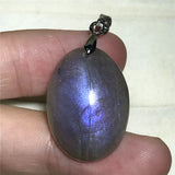 Labradorite Pendant Jewelry Healing Gift Silver Crystal 25x18x7mm Beads