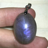 Labradorite Pendant Jewelry Healing Gift Silver Crystal 25x18x7mm Beads