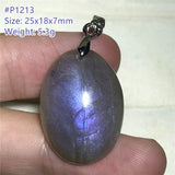 Labradorite Pendant Jewelry Healing Gift Silver Crystal 25x18x7mm Beads