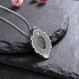 Labradorite Pendant Necklace 925 Sterling Silver Moonstone Jewelry