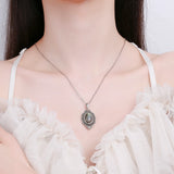 Labradorite Pendant Necklace 925 Sterling Silver Moonstone Jewelry