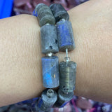 Labradorite Rose Quartz Tiger Eye Stone Beads 15'' DIY Loose Beads