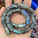 Labradorite Rose Quartz Tiger Eye Stone Beads 15'' DIY Loose Beads