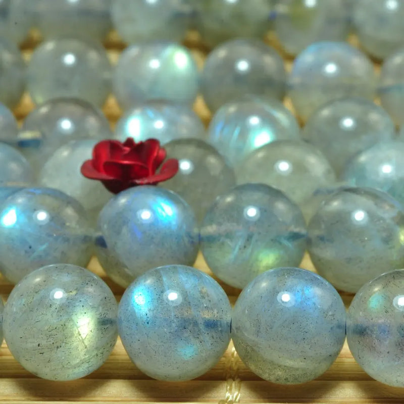 Labradorite Smooth Round Loose Beads Gemstone Bracelet Necklace Diy Jewelry