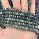 Labradorite Stone Beads 15?? Rondelle DIY Loose Beads Jewelry Making Women Gift