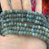 Labradorite Stone Beads 15?? Rondelle DIY Loose Beads Jewelry Making Women Gift